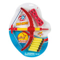 The GO! Launch Bow Shotz by GO! Launch comes in packaging with a red and yellow bow launcher, yellow foam darts with red tips, and a matching dart holder. Great for target games outdoors. Packaging shows branding, safety info, and simple instructions.