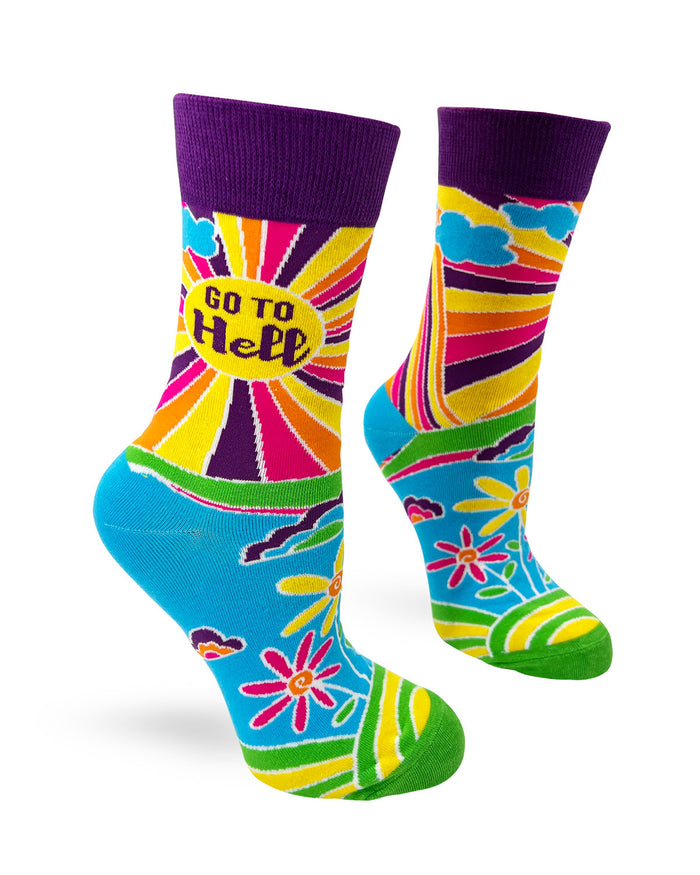 go to hell ladies' crew socks
