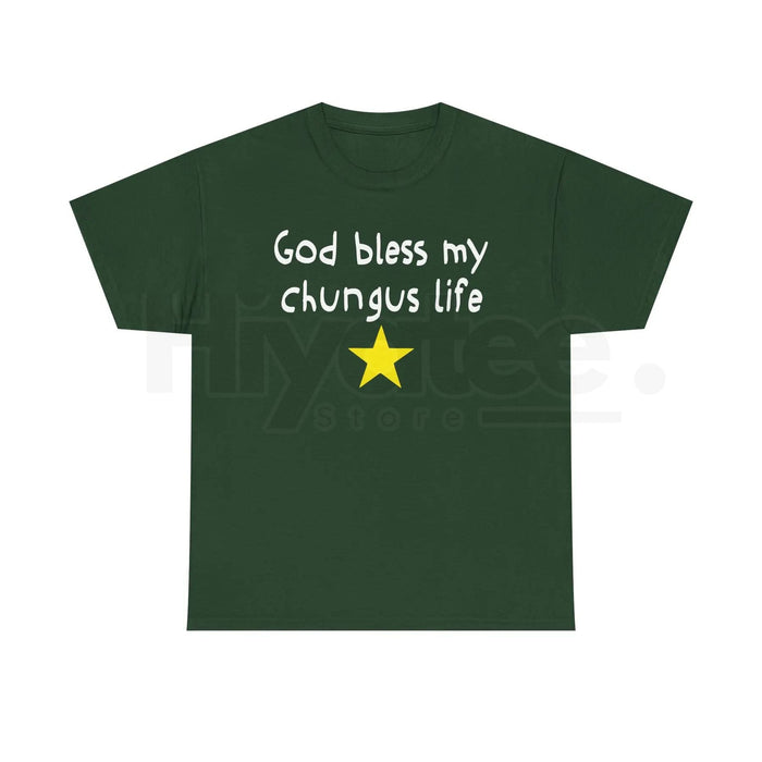 "God Bless My Chungus Life" Funny Meme T-Shirt – 100% Cotton Graphic Tee