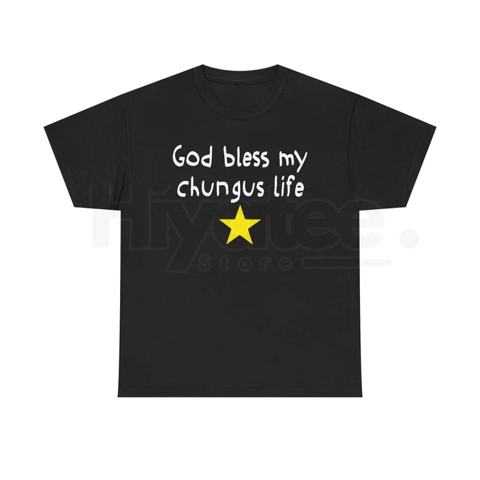"God Bless My Chungus Life" Funny Meme T-Shirt – 100% Cotton Graphic Tee