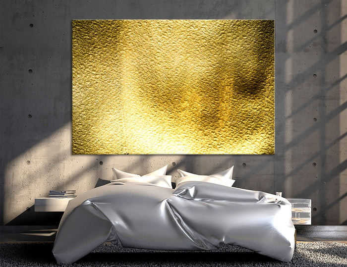 Golden Abstract Canvas Print #1017