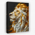 Golden Albino Lion - Albino Canvas Wall Art