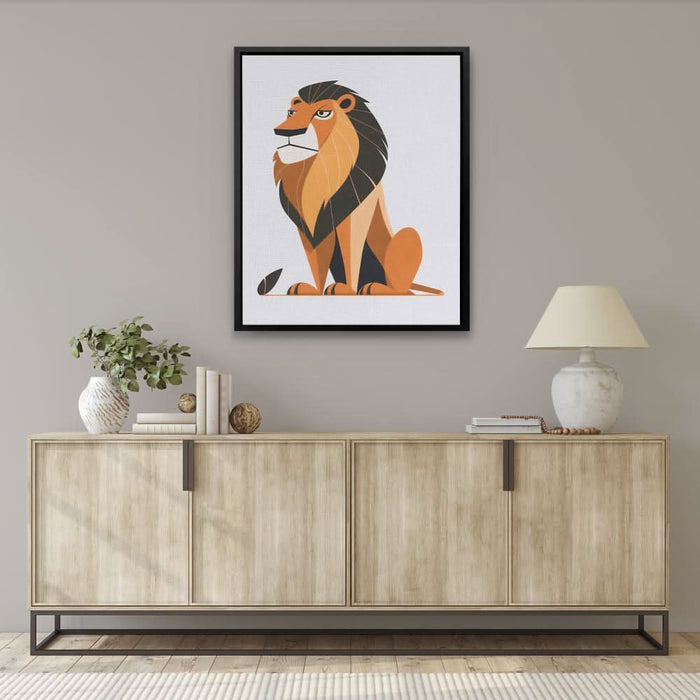 Golden Grace - Simple Wall Art in Black Frame