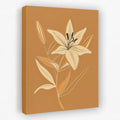 Golden Lily Grace - Botanical Canvas Wall Art