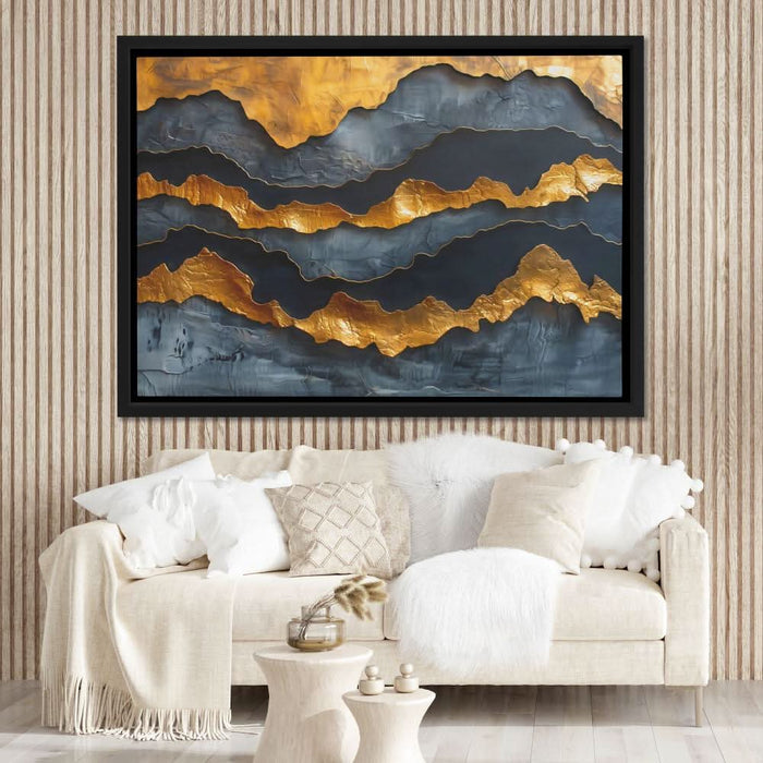 Golden Moments - Large Abstract Canvas Print