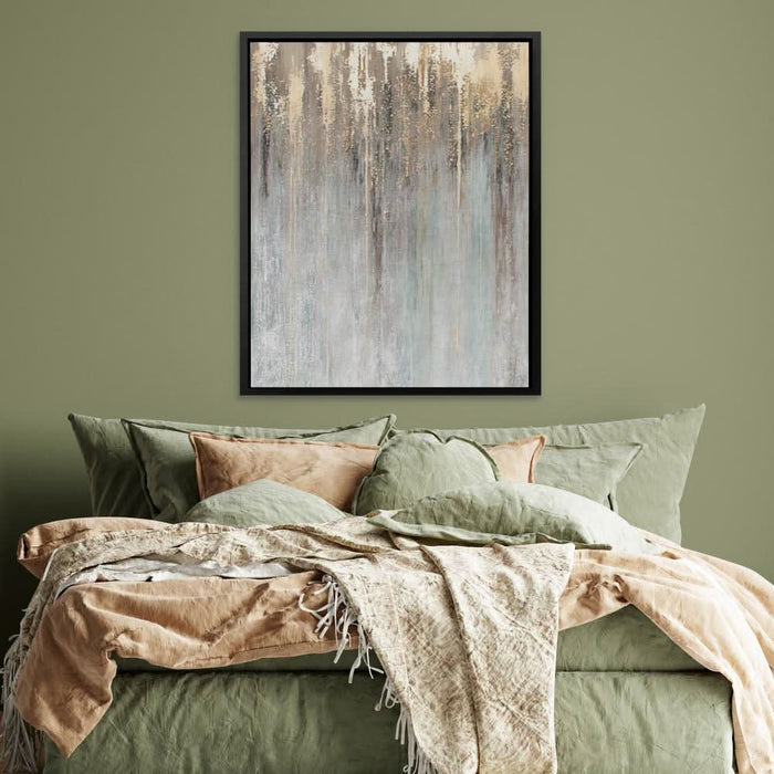 Golden Smudges - Abstract Gold Canvas Wall Art