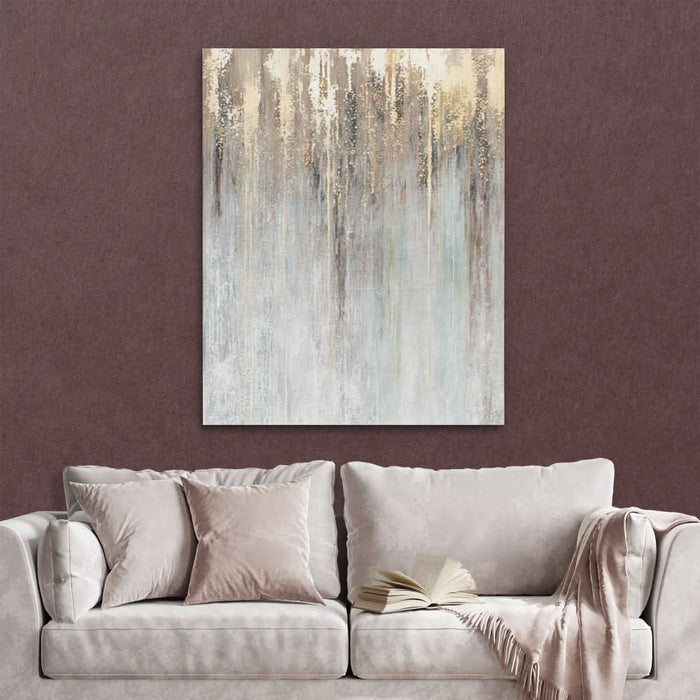 Golden Smudges - Large Abstract Canvas Print