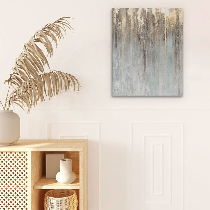 Golden Smudges - Gold Wall Art for Bedroom