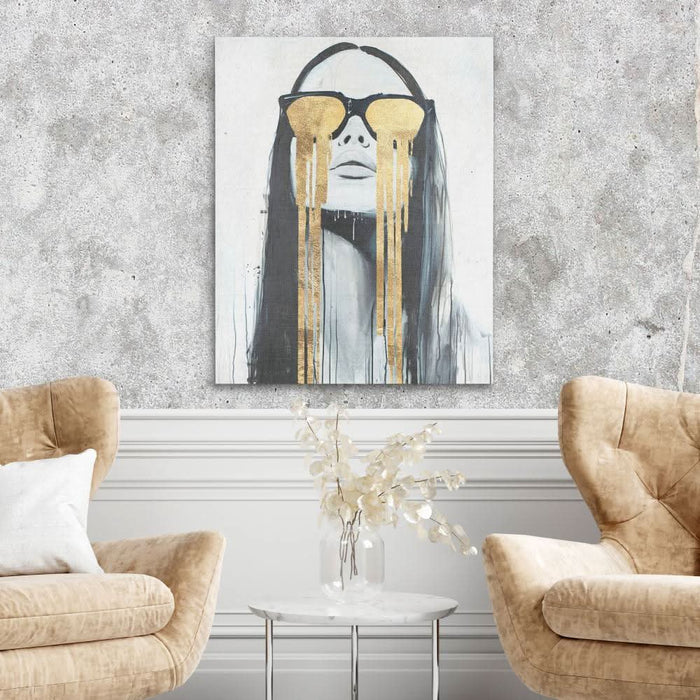 Golden Tears - Gold Melting Canvas Print