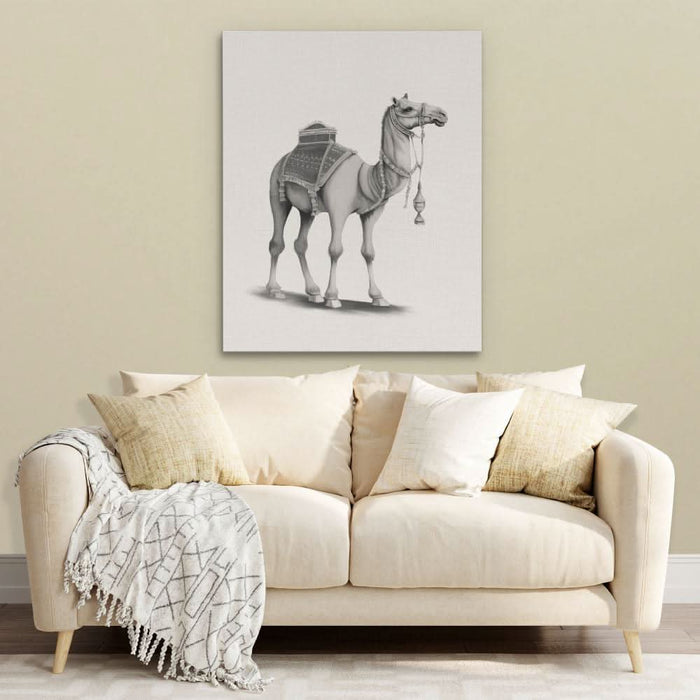 Graphic Camel - Camel Wall Art in Black Frame
