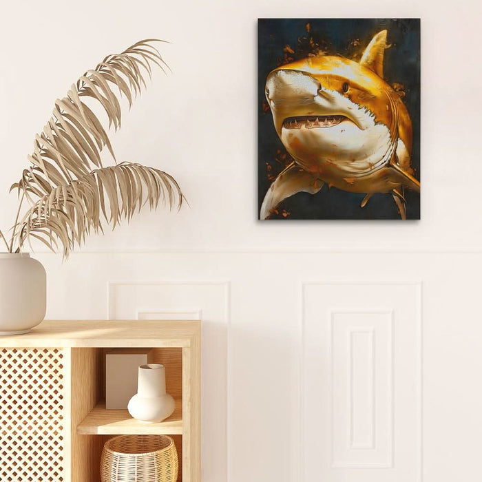 Great Gold Shark - Beach House Art