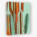 Green Desert Cactus - Botanical Canvas Wall Art