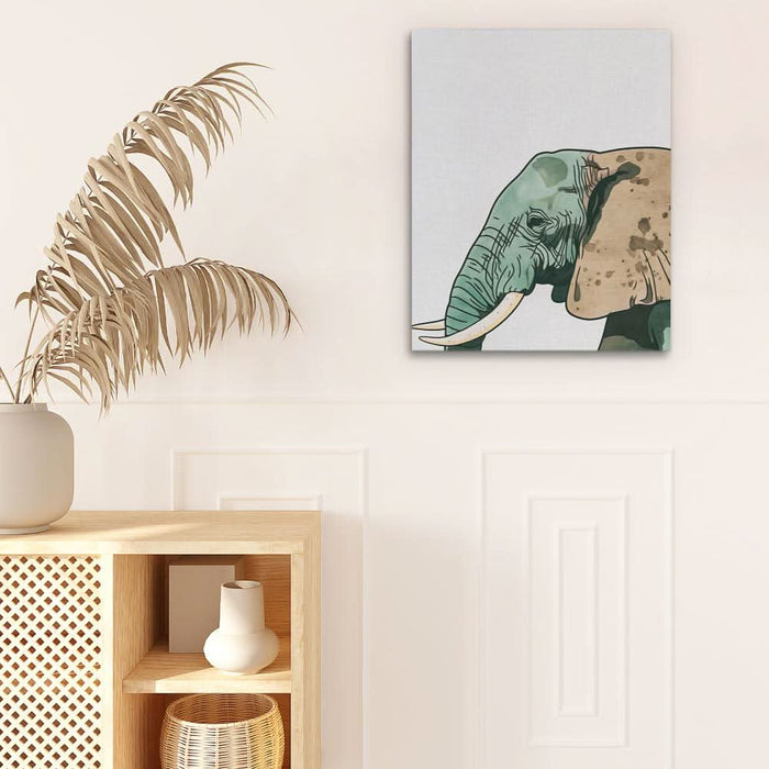 Green Elephant - Animals Art for Dorm Room