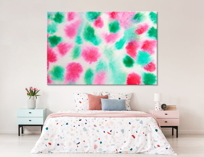 Green Red Abstract Canvas Print #1027