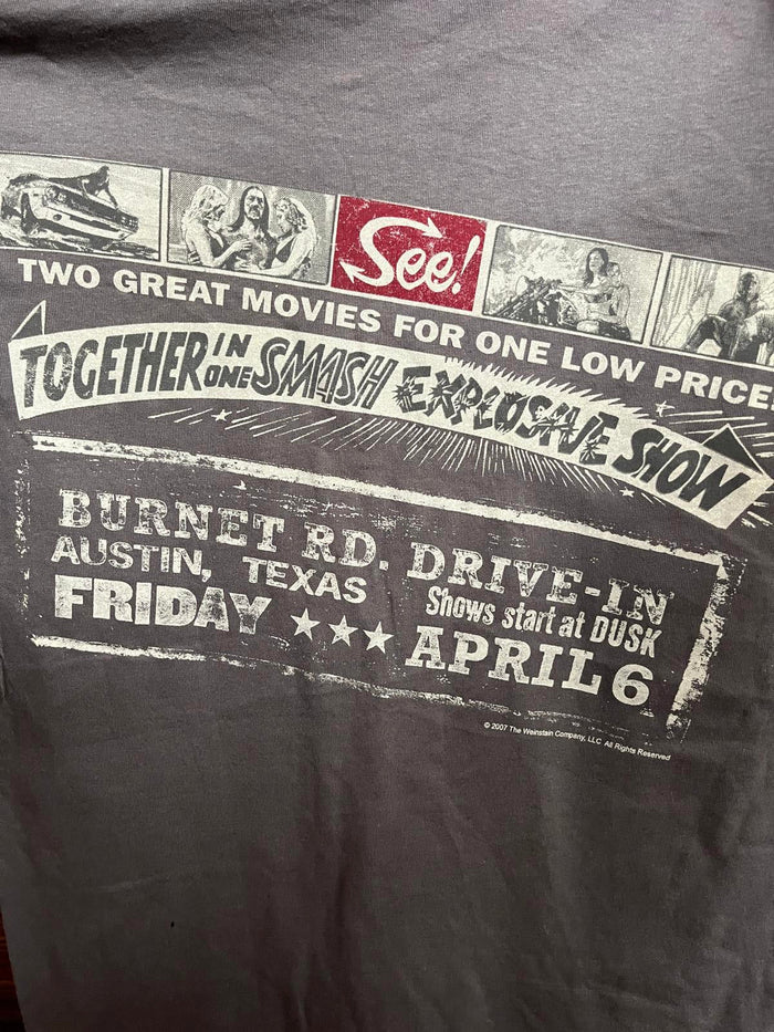 Grindhouse Movie T-shirt Rodriguez Tarantino 2007 Tee -M