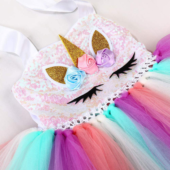 Handmade Sequin Unicorn Dress for Girls | Unicorn Gift
