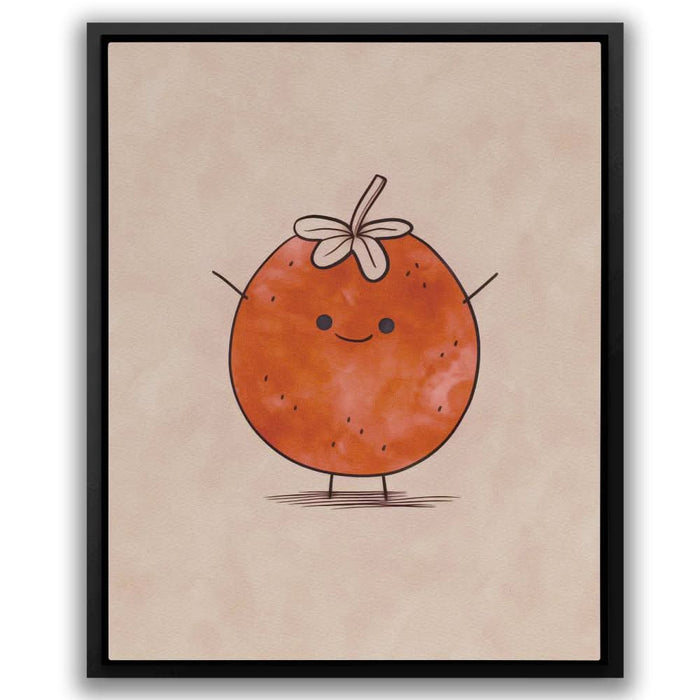Happy Tomato - Earth Tones Food Canvas Print