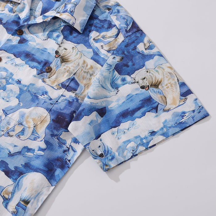 Hawaiian Shirt For Men Melting Away Print Shirt Camp Collar 100% Cotton