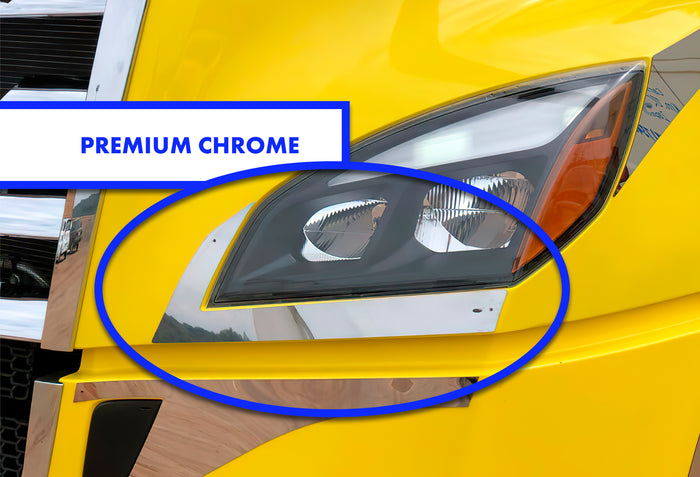 Headlight Chrome Trims Set 2018+ Freightliner Cascadia
