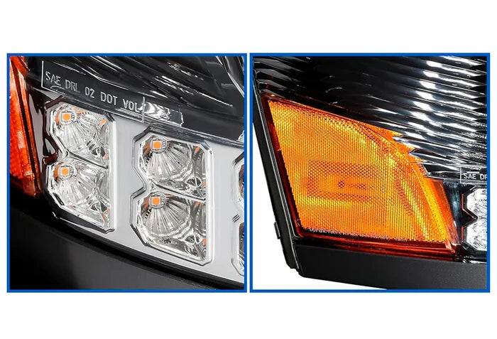 Headlight Full LED Black Passenger 2004-2017 Volvo VNL VNX VT