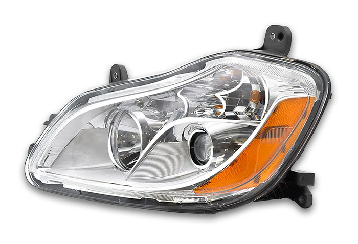 Headlight Halogen Assembly Chrome Housing Driver 2013-2021 Compatible with T680
