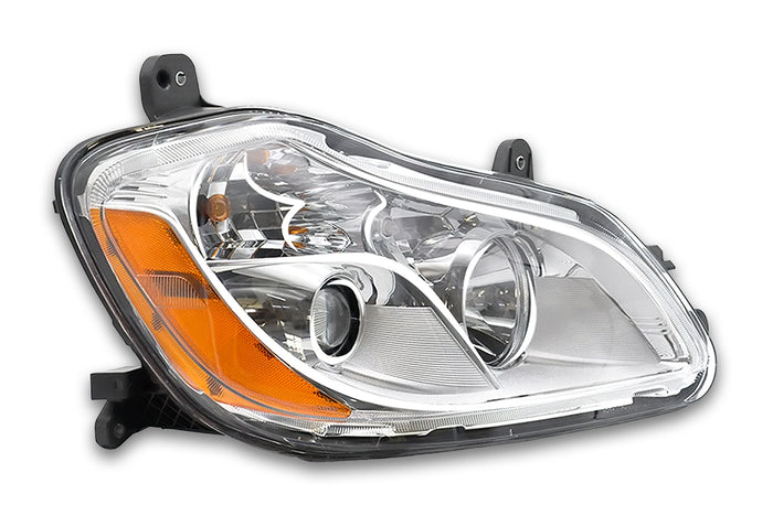 Headlight Halogen Assembly Chrome Housing Passenger 2013-2021 Compatible with KW T680
