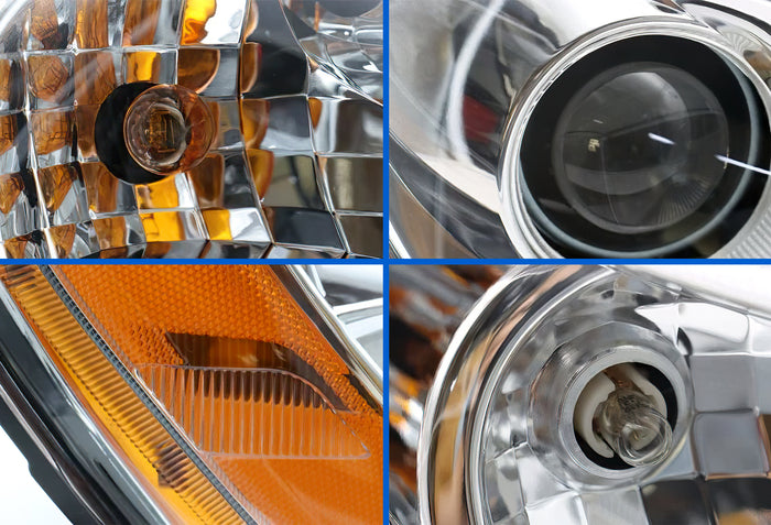 Headlight Halogen Assembly Chrome Housing Passenger 2013-2021 Compatible with KW T680