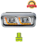Headlight LED Chrome Passenger Peterbilt 357 365 378 379