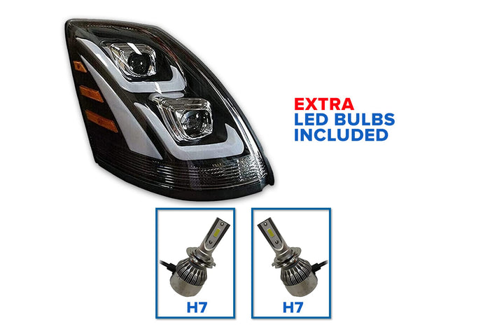 Headlight Passenger 2004-2017 Volvo VNL VNX VT