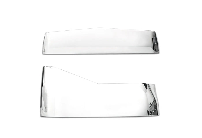 Headlights Bezels Chrome with 12" Clear/White LED Light Strip Bar 2 Pcs For Western Star 4900 -