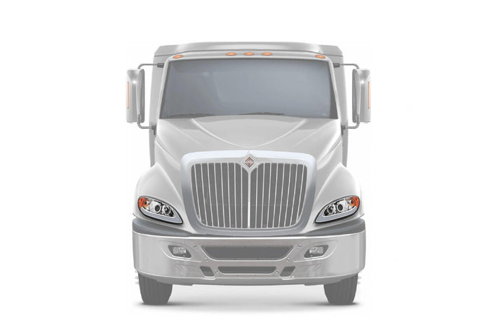 Kozak Chrome Projector Headlights LED Bar Turn Signal Set for International ProStar - Tacoma Parts Corporation