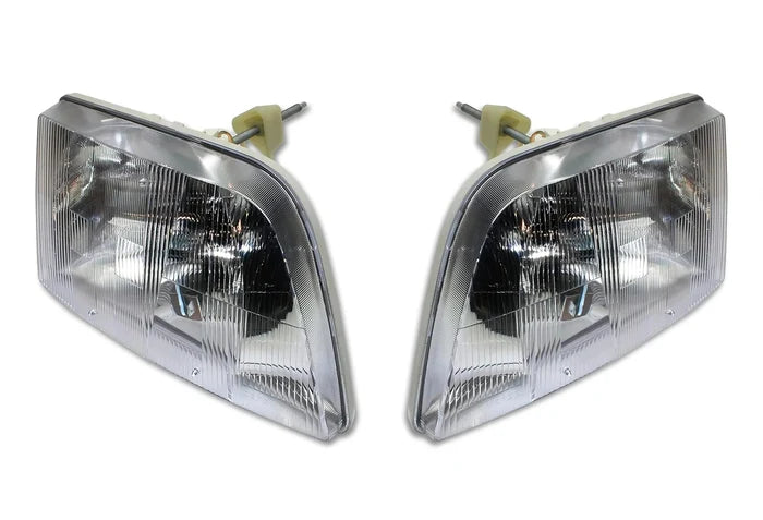 Headlights with Led Bulbs Set 1998-2003 Volvo VN VNL;  2000-2017 VNM