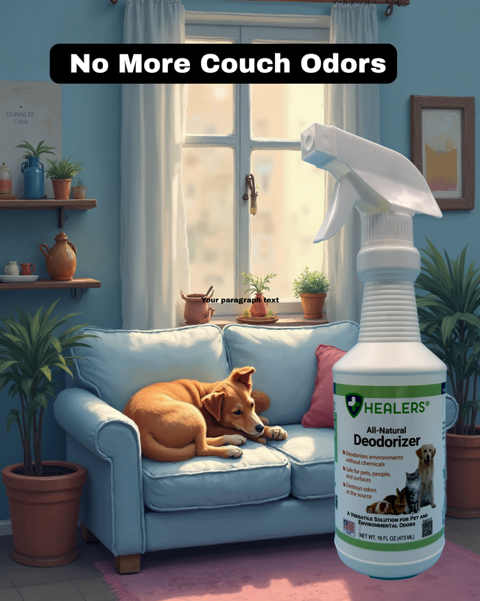 Healers PetCare All-Natural Home Deodorizer Spray | Pet Odor Eliminator Duo