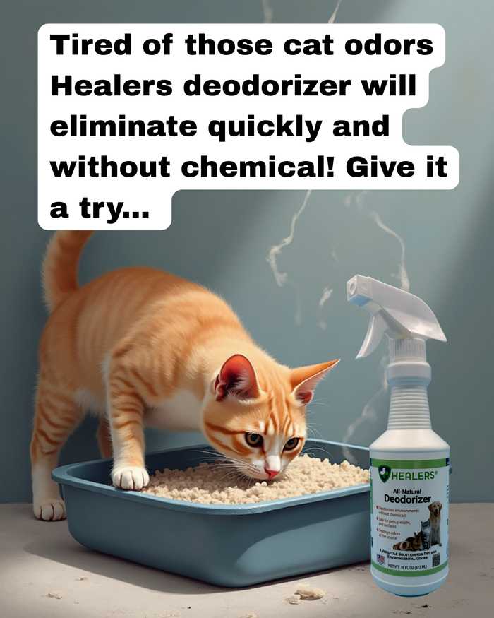 Healers PetCare All-Natural Home Deodorizer Spray | Pet Odor Eliminator Duo