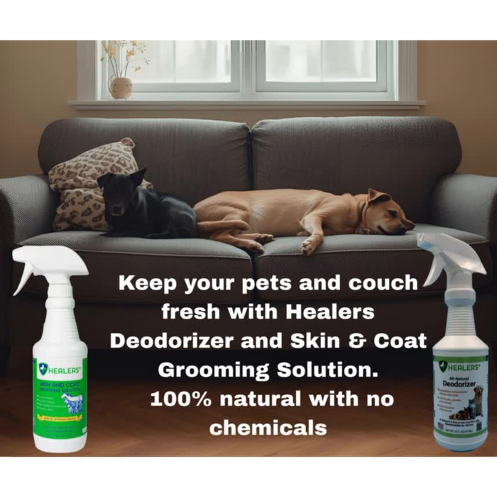 Healers PetCare All-Natural Home Deodorizer Spray | Pet Odor Eliminator Duo