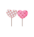 Heart With Bow Lattice in Pink