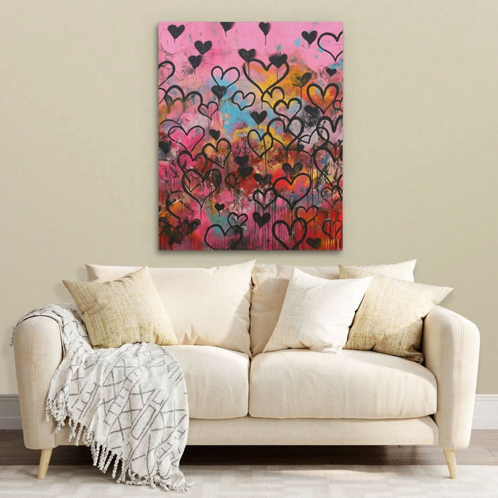 Hearts Wall - Heart Art