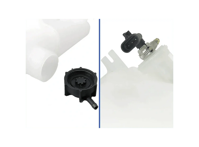 KOZAK Heavy Duty Overflow Coolant Reservoir Tank with Cap and Sensor Direct Replacement (22564837) Compatible with Volvo VNL 2004-2024 PLUS Logo, Wipers, License Plate Frame and Vest