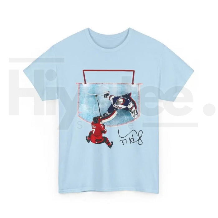 Hellebuyck "The Great Wall" Save Shirt – USA Ice Hockey Gold Medal Fan Tee