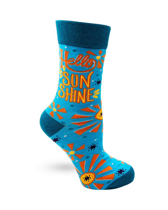 Hello Sunshine Ladies Crew Socks