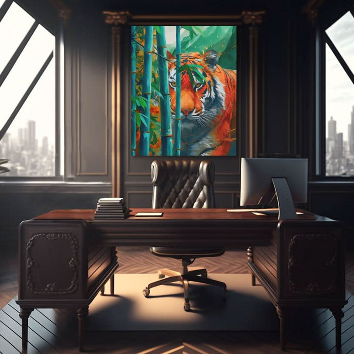 Hidden Tiger - Large Canvas Print