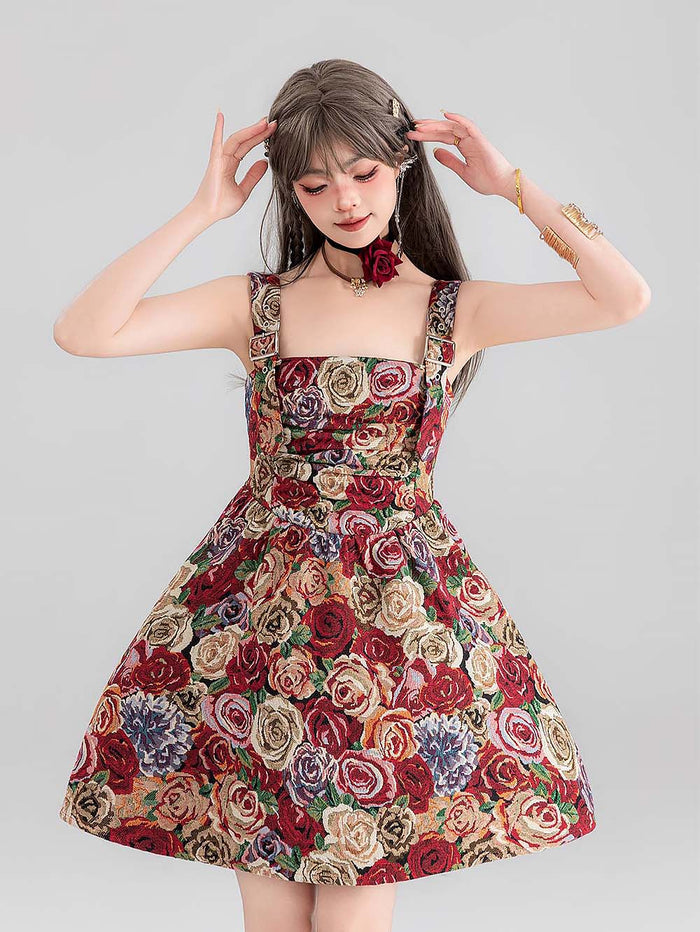 Flowers Short Dress / S