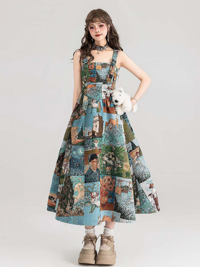 Artwork Long Dress / S