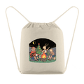 Holiday Special Cotton Drawstring Backpack - printed drawstring backpack