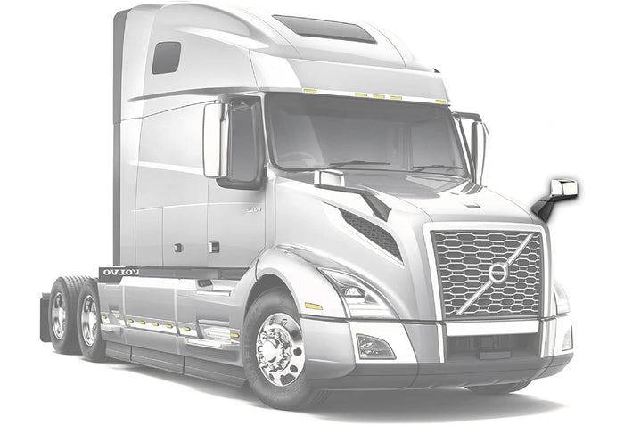 Hood Heated Mirror Chrome Driver 2018+ Volvo VNL VNR