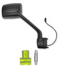 Hood Mirror Black Passenger Compatible with KW T680 Next Gen 2022+