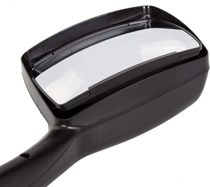 Kozak Chrome Finish Hood Mirror Left (Driver Side) for Peterbilt 579 Semi Trucks - Replacement Truck Parts - PLUS 2x22 Inch Windshield Wipers, Logo and KOZAK Vest