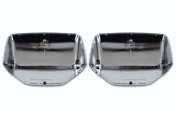 Hood Mirror Covers Chrome Set Peterbilt 587