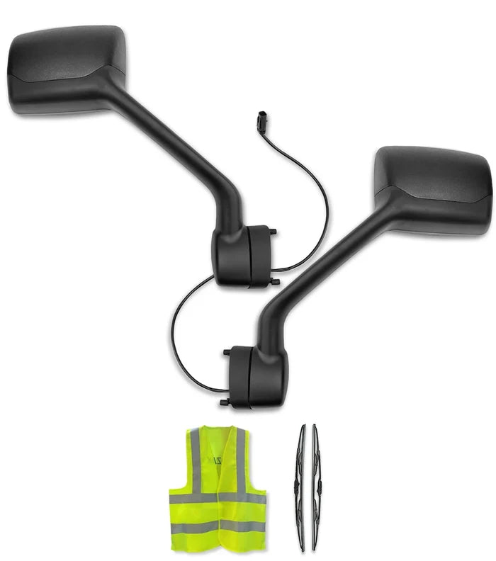 Hood Mirrors Black Set Compatible with KW T680 Next Gen 2022+