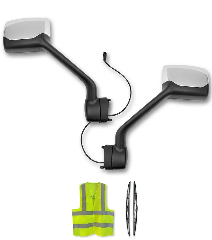 Hood Mirrors Chrome Set Compatible with KW T680 Next Gen 2022+